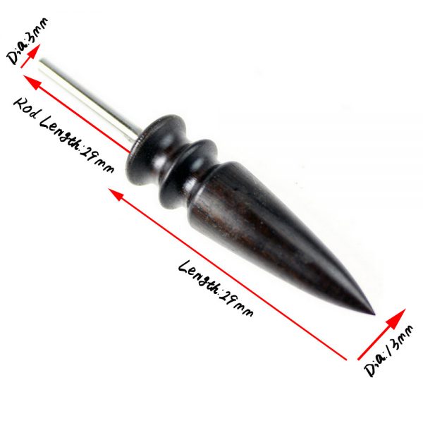 Pointed Tip Pointed Tip Narra Leather Burnishers Leather Slicker Tool Drill for Tools Black Pointed -1/8" (3mm) Shank 2pcs/Set by BAY