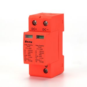 BAYM DC SPD 1000V 2P 40KA Surge Arrester House Din Rail Install Surge Protective Device Photovoltaic Protector New Energy Lightning Surge Protector for PV Solar System